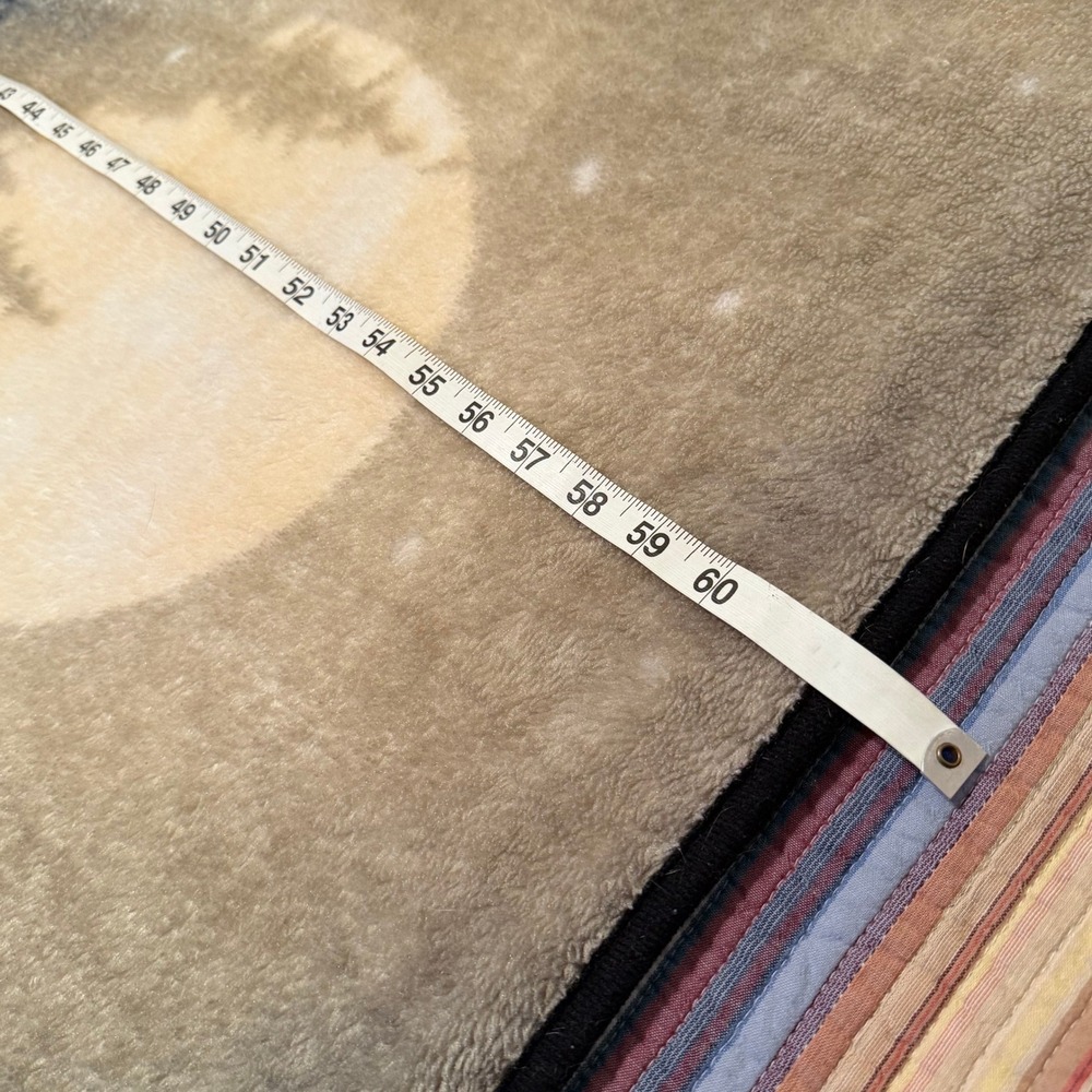 VTG The Northwest Company Howling Wolves Fleece Throw Blanket In Harmony Gray - Picture 6 of 6